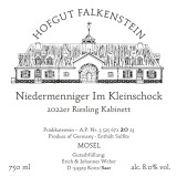 Hofgut Falkenstein Niedermenniger im Kleinschock Kabinett 2022